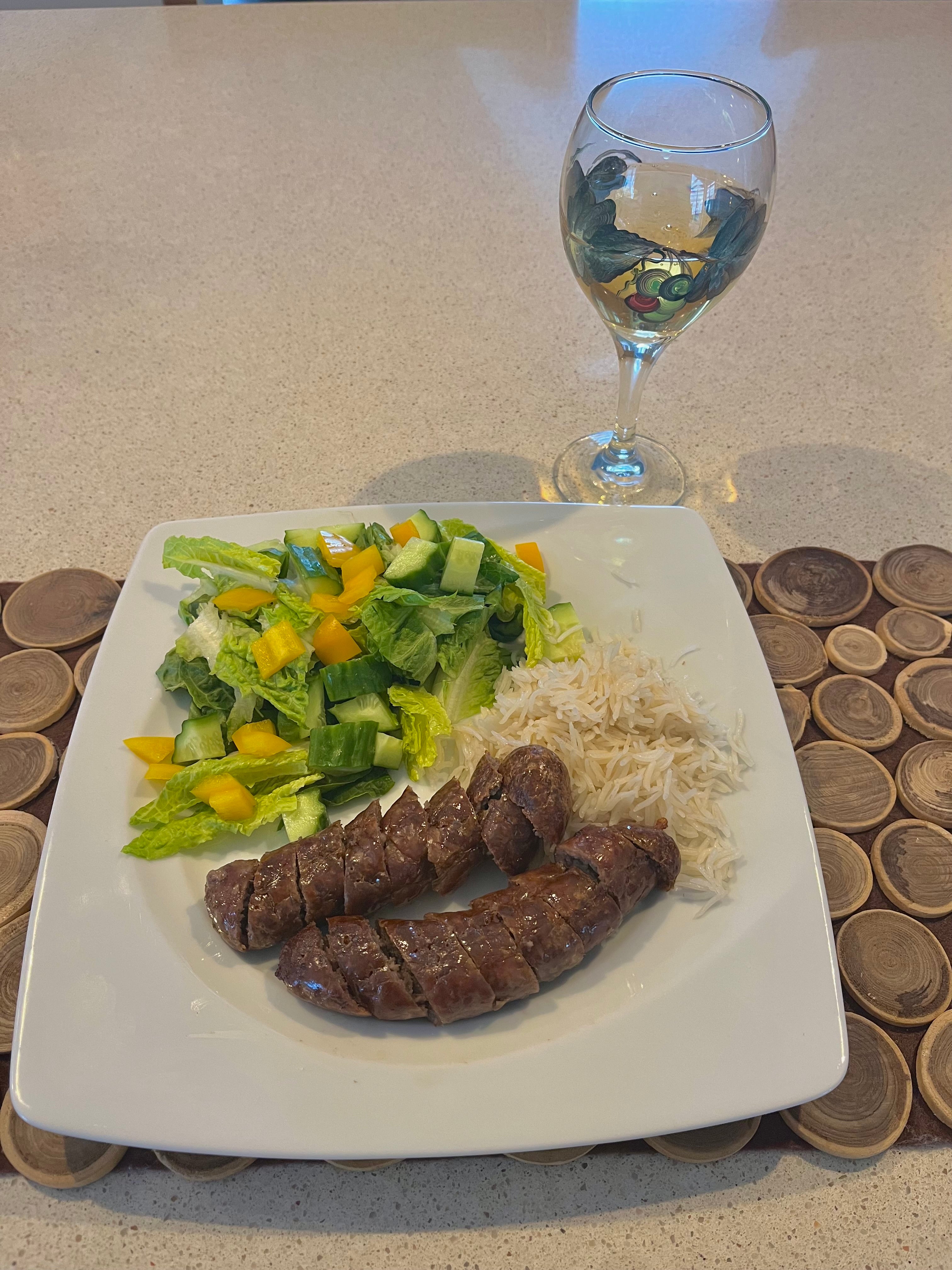 Saucisses Dijon et vin blanc